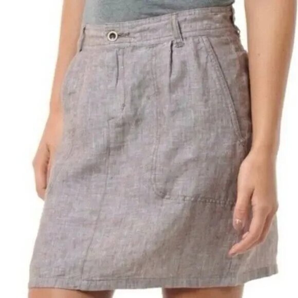 Horny Toad Dresses & Skirts - Horny Toad 100% Linen Gray Lithe Venti Mini Skirt 8